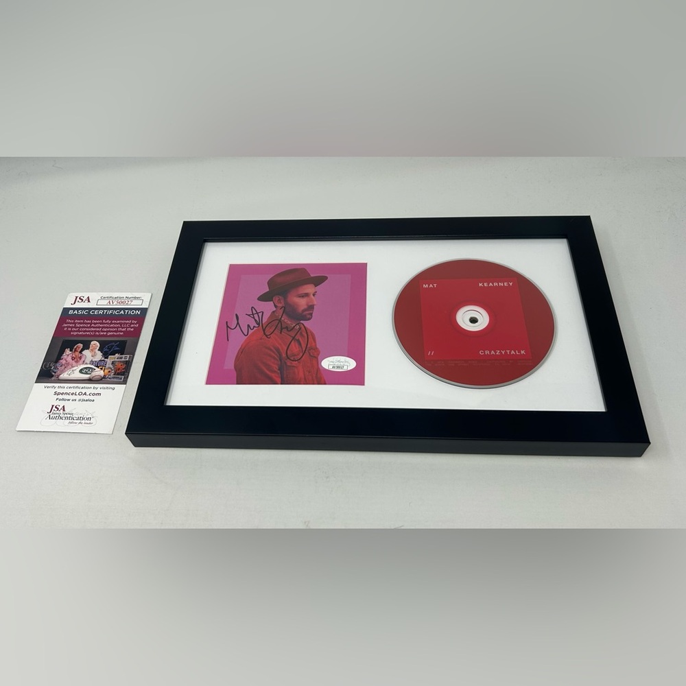 Mat Kearney signed Crazytalk CD Framed‎ JSA COA